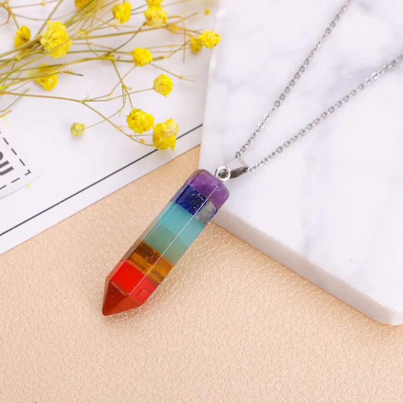 7 Chakra Crystal Necklace for Overall Well Being - Buy 1 Get 1 Free ...